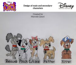  american_bulldog brown_body brown_fur bulldog canid canine canis cupcake_(pound_puppies) dalmatian dipper_pines disney domestic_dog female feral fur gravity_falls hasbro herding_dog hi_res male mammal marcelo_llauri mastiff molosser old_english_sheepdog pastoral_dog patches_(pound_puppies) pepper_(pound_puppies) pound_puppies pound_puppies_(2010) rebound sheepdog traditional_media_(artwork) yipper 
