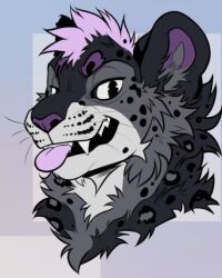  anonymous_artist anthro felid headshot_portrait karmeow male mammal pantherine portrait snow_leopard solo 