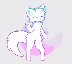  ambiguous_gender animated arctic_fox asydary canid canine closed_eyes dancing feral fox fur inner_ear_fluff mammal pawpads solo tail tail_motion tail_sway true_fox tuft white_body white_fur 