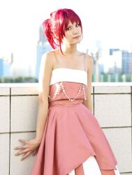  cosplay evening_gown highres hino_kahoko kiniro_no_corda kouzuki_suzuka photo red_hair red_hair 