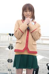  blazer cosplay gokujou_seitokai highres katsura_seina miniskirt photo sakura_mizuki school_uniform skirt 