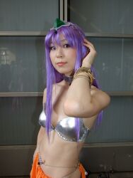  bra chunsoft cosplay dragon_quest dragon_quest_iv enix lingerie manya manya_(cosplay) mara photo purple_hair tachibana_ren tachibana_ren_(cosplayer) tiara underwear 