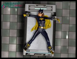  1girls barbara_gordon batgirl batman_(series) bondage captured clothed dc did female female_only fully_clothed helpless restrained solo superheroine 