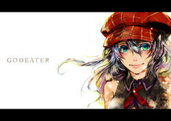  alisa_ilinichina_amiella bad_id bad_pixiv_id blue_eyes blush cabbie_hat female god_eater god_eater_burst grey_hair hat letterboxed smile solo tears umu_(um) 