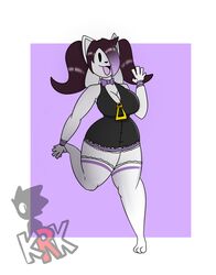  anthro anthrofied big_breasts breasts cleavage clothed clothing female hair hair_over_eye kingretrokirby mammal one_eye_obstructed solo tem temmie_(undertale) undertale undertale_(series) 