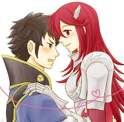  1boy brown_hair commentary_request cordelia_(fire_emblem) couple female fire_emblem fire_emblem_awakening image_sample lon&#039;qu_(fire_emblem) md5_mismatch minato_(xxx_chu) pixiv_sample red_hair straight 