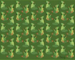  ambiguous_gender cuteskitty generation_3_pokemon generation_6_pokemon lizard mega_evolution mega_sceptile multiple_images nintendo pokemon pokemon_(species) reptile scalie sceptile solo tessellation wallpaper yellow_sclera 