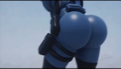  3d animated bara big_booty_solid_snake blue_suit dreams fully_clothed headband non-nude shaking_ass solid_snake wobbling_ass yaoi 