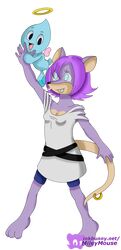    anthro blind chao_(sonic) clothed clothes clothing cosmotails_(artist) female furry miley_mouse mouse original_character purple_fur sonic_(series) tamby 