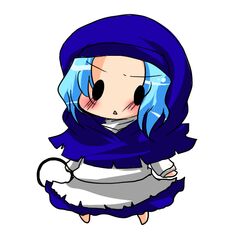  blush buuwa chibi commentary_request female hood kumoi_ichirin solo touhou 