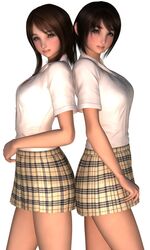  2girls 3d hinemaru multiple_girls tagme 