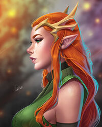  1girls critical_role critical_role:_vox_machina douglas_bicalho dungeons_and_dragons elf elf_ears elf_female elf_girl female female_only green_eyes keyleth orange_hair pointy_ears portrait solo the_legend_of_vox_machina 