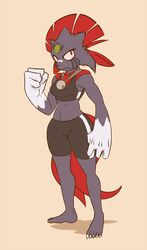  2014 anthro archived_source breasts claws clothed clothing conditional_dnp elgiza fan_character female generation_4_pokemon hi_res nintendo pokemon pokemon_(species) pokemorph solo teckworks weavile wide_hips 