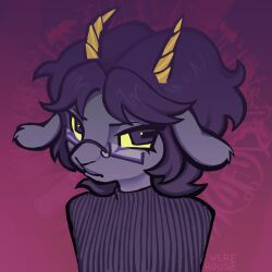  anthro bovid caprine eyewear glare glasses goat hi_res male mammal medical_instrument miles_(teenage_dirtbag) scientific_instrument solo wearing_glasses werehouse 