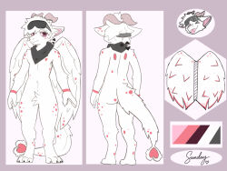  anthro dragon feathered_wings feathers femboy fur furred_dragon furred_scalie hi_res horn humanoid male mythological_creature mythological_scalie mythology pawpads pink_sclera pose scalie simple_background solo standing sunday_(sundaymutt) sundaymutt tail white_body white_fur wings 