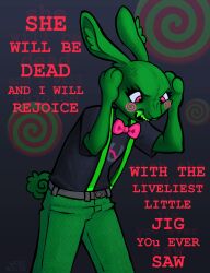  absurd_res alien anthro bow_tie caliborn candy cherub_(homestuck) dessert food hi_res homestuck lagomorph leporid lollipop male mammal ms_paint_adventures rabbit solo suspenders werehouse 