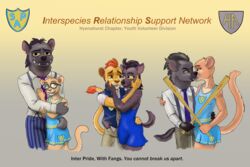  3:2 anthro baseball_bat bat_(object) braces capt_hairball cheerleader chungu disney english_text eyewear felid female glasses group hug hyena interspecies janja_(the_lion_guard) jasiri_(the_lion_guard) kion_(the_lion_guard) lion male male/female mammal pantherine romantic romantic_couple smile spotted_hyena text the_lion_guard the_lion_king tiifu_(the_lion_guard) zootopia zuri_(the_lion_guard) 