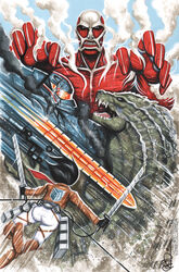  arm_blade ass bad_deviantart_id bad_id colossal_titan crossover emblem female gipsy_danger gloves godzilla godzilla_(monsterverse) godzilla_(series) jacket jaeger_(pacific_rim) mecha mikasa_ackerman military military_vehicle monster pacific_rim paradis_military_uniform robot science_fiction scott_blair shingeki_no_kyojin survey_corps_(emblem) sword three-dimensional_maneuver_gear titan_(shingeki_no_kyojin) uniform weapon 