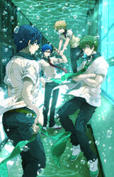  free! hazuki_nagisa male megane nanase_haruka_(free!) ryugazaki_rei tachibana_makoto tagme 