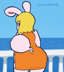  1girls alternate_version_available animated anthro ass big_ass blonde_female blonde_hair brown_eyes bunny_ear bunny_ears bunny_girl bunny_tail bunnygirl carrot_(one_piece) clothing fat_ass female female_only fur furry furry_only huge_ass large_ass no_humans one_piece one_piece_dress oofrowdy orange_dress rabbit shaking shaking_ass shaking_butt short_playtime solo tail thick_ass yellow_hair 