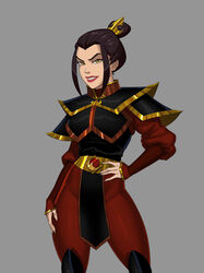  1girls armor avatar_the_last_airbender azula black_hair crown_braid dark_hair female female_only fire_nation hand_on_waist hips long_fingernails long_hair long_nails looking_at_viewer pose posing princess royal royalty sidelocks simple_background smile smiling smiling_at_viewer solo sunsetriders7 thighs tied_hair topknot yellow_eyes 