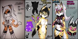  anthro art_improvement black_hair black_spots blue_eyes bottomless brown_eyes clothed clothing darkfang100 darkfangcomics ear_piercing english_text felid feline female fur grey_background hair lynx mammal multicolored_body multicolored_fur multiple_images nilana_the_lynx nude piercing pink_eyes simple_background solo spots spy stealth_the_series tan_body tan_fur text white_body white_fur white_hair 