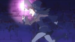  akko_kagari animated animated brown_hair little_witch_academia running witch 