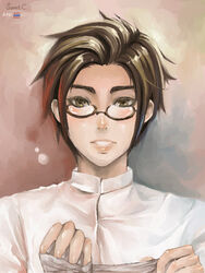  axis_powers_hetalia brown_hair male megane short_hair thailand_(hetalia) 