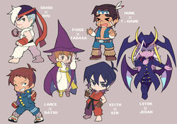  &gt;_&lt; 5boys bandana black_hair blue_eyes brown_eyes brown_hair capcom character_name chibi clenched_hands colored_sclera colored_skin commentary_request company_connection cosplay dark-skinned_male dark_skin dougi female glasses grey_eyes grin hat hunk_(voltron) ichimonji_batsu ichimonji_batsu_(cosplay) jedah_dohma jedah_dohma_(cosplay) justice_gakuen keith_(voltron) ken_masters ken_masters_(cosplay) lance_(voltron) lotor_(voltron) miyata_(lhr) multiple_boys one_eye_closed pidge_gunderson purple_eyes purple_skin ryu_(street_fighter) ryu_(street_fighter)_(cosplay) scar smile street_fighter tabasa tabasa_(cosplay) takashi_shirogane thunder_hawk thunder_hawk_(cosplay) vampire_(game) voltron:_legendary_defender voltron_(series) warzard white_hair wings witch_hat yellow_sclera 