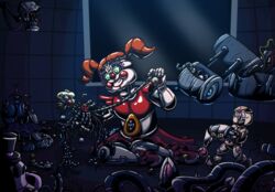  2017 animatronic ballora_(fnafsl) bear bidybab_(fnafsl) canid canine circus_baby_(fnaf) digital_media_(artwork) ennard_(fnafsl) five_nights_at_freddy&#039;s fox funtime_foxy_(fnafsl) funtime_freddy_(fnafsl) group humanoid machine mammal puppet puppet_bonnie_(fnafsl) rile-reptile robot scottgames sister_location 