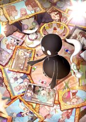  a-q_(madoka_magica) akemi_homura akino_kaede charlotte_(madoka_magica) female full_body futaba_sana highres hiiragi_nemu holding_painting indoors kamihama_university_affiliated_school_uniform kaname_madoka kaname_madoka_(haregi_ver.) kyuubee light_particles magia_record:_mahou_shoujo_madoka_magica_gaiden magical_girl mahou_shoujo_madoka_magica mahou_shoujo_madoka_magica_(anime) mahou_shoujo_madoka_magica_magia_exedra memspark_(madoka_magica) miki_sayaka miki_sayaka_(surfer_ver.) minami_rena mitsuki_felicia momoe_nagisa momoe_nagisa_(swimsuit_ver.) namae_(magia_exedra) nanami_yachiyo nighthawk_(madoka_magica) paint_tube painting_(object) picture_frame sakura_kyoko sakura_kyoko_(haregi_costume) satomi_touka school_uniform solo taka.yana tamaki_ui togame_momoko tomoe_mami witch_(madoka_magica) yui_tsuruno 