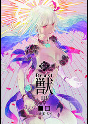  aqua_flower armor bare_arms bare_hips bare_legs bare_shoulders bikini_armor blue_hair blunt_bangs body_markings breasts closed_mouth collar colored_inner_hair cowboy_shot demon demon_girl duplicate earrings fate/grand_order fate_(series) female fingernails floating_hair flower glowing gradient_background gradient_skin groin hair_ribbon halo highres jewelry kama_(beast_iii/l)_(fate) kama_(fate) large_breasts light long_hair looking_at_viewer lotus lotus_earrings metal_bracelet metal_collar multicolored_hair navel open_hands parted_lips petals pink_ribbon pixel-perfect_duplicate purple_hair red_eyes revealing_clothes ribbon serious sharp_fingernails sideboob sidelocks slit_pupils solo starry_hair stomach thighlet torn twitter_username wheel_of_dharma white_hair xero 