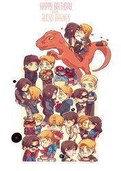  6+boys armor baseball_cap beard blonde_hair blue_eyes blush bouquet brown_hair cake captain_america captain_america:_civil_war captain_america:_the_first_avenger captain_america:_the_winter_soldier captain_america_(series) character_doll chibi dated dinosaur domino_mask facial_hair food guitar_case hair_bun half_updo happy_birthday hat heart highres hood hoodie instrument_case james_buchanan_barnes long_hair male_focus marvel marvel_cinematic_universe mask multiple_boys multiple_persona pickieeeee ponytail robe single_hair_bun steve_rogers stuffed_animal stuffed_toy superhero_costume teddy_bear tsum-tsum winter_soldier yaoi 