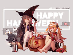  feet girls_frontline halloween hk416_(girls_frontline) pantyhose tianliang_duohe_fangdongye ump45_(girls_frontline) ump9_(girls_frontline) 