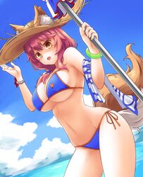  animal_ears bikini fate/grand_order namec0 swimsuits tail tamamo_no_mae 