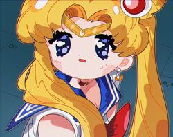  bad_id bad_twitter_id bishoujo_senshi_sailor_moon bishoujo_senshi_sailor_moon_s blonde_hair blue_sailor_collar choker chya crescent crescent_earrings derivative_work diadem earrings female hair_over_shoulder highres jewelry long_hair magical_girl meme open_mouth outline parted_bangs red_choker sailor_collar sailor_moon sailor_moon_redraw_challenge_(meme) sailor_senshi_uniform screenshot_redraw solo tsukino_usagi twintails upper_body white_outline 