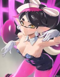  1girls absurd_res armpit armpit_crease black_hair breasts callie_(splatoon) clothed female huge_breasts inkling jtveemo light-skinned_female light_skin long_hair medium_breasts nintendo nl petite petite_body pointy_ears smile solo splatoon splatoon_(series) squid_sisters tentacle_hair yellow_eyes 