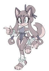  :3 :d animal_ears animal_nose ankle_wrap anklet aqua_eyes arm_wrap bad_id bad_twitter_id bangle bracelet breasts commentary dog_ears dog_girl dog_tail english_commentary female furry furry_female grey_hair grey_leotard groin highleg highleg_leotard highres husky_(milkchaotea) jewelry kaijumilk_(milkchaotea) leg_wrap leotard long_hair looking_ahead looking_away medium_breasts muted_color no_bra open_mouth original pelvic_curtain short_eyebrows sideboob sidelocks simple_background smile solo standing standing_on_one_leg tail thick_eyebrows toeless_legwear toes tongue topknot 