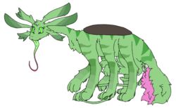  2023 3_stinger_tail 4_tails 6_ears 6_eyes 8_legs absurd_res alien alpha_channel ambiguous_gender black_stinger character_name claws digital_drawing_(artwork) digital_media_(artwork) ear_markings feral fluffy fluffy_tail fur gentari_(lilya_nida) gradient_tongue green_body green_claws green_ears green_eyes green_fur green_hair green_pawpads green_stinger green_tail green_tongue hair hi_res hindpaw leg_markings lilya_nida long_tongue markings model_sheet multi_ear multi_eye multi_tail multicolored_body multicolored_ears multicolored_fur notched_ear octobax pawpads paws pink_body pink_fur pink_tail pink_tongue pronouns smile solo stated_pronouns stated_species stinger_(anatomy) stinger_tail striped_body striped_fur striped_legs striped_markings stripes tail tail_markings tongue two_tone_body two_tone_ears two_tone_fur two_tone_markings_claws two_tone_stinger 