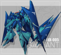  absurdres arm_cannon cable character_name clenched_hands dual_arm_cannons emblem energy_cannon gaplant gundam highres looking_up mecha mobile_suit multiple_views nenchi no_humans one-eyed original redesign robot roundel science_fiction shield titans_(gundam) weapon yellow_eyes zeta_gundam 