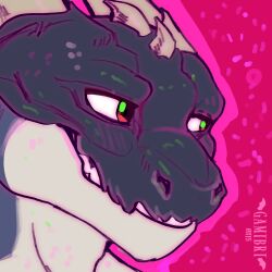  1:1 anthro dragon gamibri hi_res horn icon male mythological_creature mythological_scalie mythology portrait reptile scalie smile solo spikes ven_(kodiak3d) 