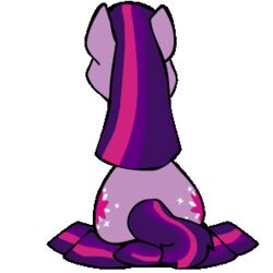 1:1 2014 alpha_channel animated ass cutie_mark equid equine female feral friendship_is_magic fur hair hasbro horse loop low_res mammal multicolored_hair my_little_pony pony purple_body purple_fur purple_hair short_playtime simple_background sitting solo tail tail_motion tailwag tiarawhy transparent_background twilight_sparkle_(mlp) two_tone_hair