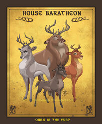 a_song_of_ice_and_fire antlers deer english_text feral fur game_of_thrones gendry_waters group horn male mammal marimoreno renly_baratheon robert_baratheon stannis_baratheon text