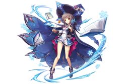  artist_request bad_source bare_legs book breasts brown_eyes cape female floating floating_book floating_object full_body game_cg grey_hair hat holding holding_wand kamihime_project long_sleeves nagato_yuki official_art open_book snowflakes solo suzumiya_haruhi_no_yuuutsu third-party_source transparent_background wand witch_hat 