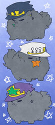  aberu514 animalization bad_id bad_pixiv_id canine hat jojo_no_kimyou_na_bouken kujo_jotaro mouth_hold no_humans puppy stardust_crusaders starfish 