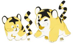  beta_pokemon black_eyes creature fangs full_body kotora_(pokemon) meristem no_humans pixel_art pokemon pokemon_(creature) pokemon_(game) pokemon_gsc pokemon_gsc_beta raitora simple_background white_background 