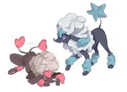  animal_focus canine commentary_request full_body furfrou furfrou_(heart) furfrou_(star) heart looking_at_another meristem motion_lines no_humans pokemon pokemon_(creature) simple_background standing star_(symbol) tail tail_wagging white_background 