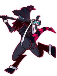 3:4 alpha_channel anthro ass bovid caprine caprine_demon cuff_(restraint) demon female fur goat_demon hellpup_fenn hi_res insatian_(retrospecter) mammal nude red_body red_fur restraints shackles solo 