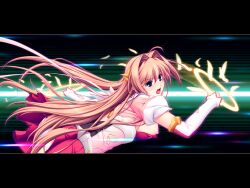  angel_tear blue_eyes breasts brown_hair detached_sleeves elbow_gloves feathers female game_cg gloves hair_intakes large_breasts letterboxed long_hair magic magical_girl maishima_yuri nerawareta_megami_tenshi_angel_tear nipple_slip nipples non-web_source official_art open_mouth panties self-datamine skirt solo torn_clothes tsukumo_kazuita underwear variant_set very_long_hair white_panties 