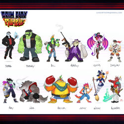  1:1 2021 2_horns 4_toes 5_fingers absurd_res accessory action_pose alternative_fashion ambiguous_feral ambiguous_gender animated_skeleton anklet anthro arm_frill arm_tattoo arms_bent artist_name asian_mythology badge barefoot belt belt_buckle black_anklet black_belt black_boots black_bottomwear black_clothing black_footwear black_pants black_shirt black_shoes black_suit black_tank_top black_top_hat black_topwear black_wristband blonde_hair blue_body blue_bottomwear blue_clothing blue_dress blue_eyebrows blue_hat blue_headwear blue_nose blue_pants blue_shawl blue_shorts blue_skin bone boots bottle bottomwear boxing_gloves breasts broom broom_riding brown_boots brown_clothing brown_footwear buckle button_(fastener) canid canine card character_name chest_tattoo cigar cigar_in_mouth cigar_smoke cigarette cigarette_in_mouth cigarette_smoke classy claws cleaning_tool cleavage closed_frown clothed clothed_anthro clothed_female clothed_human clothed_humanoid clothed_male clothing coat coin coin_flip colored colored_nails container crouching cybernetics cyborg danjuro_(grim_city_rumble) demon digital_drawing_(artwork) digital_media_(artwork) domestic_cat drake_(grim_city_rumble) dress east_asian_mythology elemental_manipulation english_description english_text eyebrows fangs feet felid feline felis female female_anthro female_human female_humanoid feral finger_claws finger_tattoo fingers fire fire_manipulation fist floating flying footwear frill_(anatomy) frown frowning_at_another fully_clothed fully_clothed_anthro fully_clothed_female fully_clothed_human fully_clothed_humanoid fully_clothed_male fur furrowed_brow furrowed_eyebrows gangster gesture gil_(grim_city_rumble) green_body green_skin grey_body grey_clothing grey_fur grey_shirt grey_tail grey_tank_top grey_topwear grim_city_rumble group grumpy gun gun_smoke hair half-closed_eyes hand_gesture hand_in_pocket hand_on_hip hand_on_own_hip hands_in_both_pockets handwear hat hat_feather head_crest head_frill headband headgear headwear hector_(grim_city_rumble) hi_res holding_baseball_bat holding_katana holding_machine_gun holding_melee_weapon holding_object holding_sword holding_wand holding_weapon hoodie horn human humanoid humanoid_pointy_ears japanese_mythology jewelry katana keikogi kobold larger_anthro larger_humanoid larger_male left-handed legband light lighting lizzy_(grim_city_rumble) long_tail looking_at_another looking_at_viewer loose_feather luigil luke_(grim_city_rumble) machine magic magic_user male male_anthro male_humanoid mammal martial_arts_uniform mary_(grim_city_rumble) medium_breasts melee_weapon membrane_(anatomy) membranous_wings mohawk monster mouth_closed multicolored_body multicolored_hair multicolored_skin multicolored_tail mummy mummzy_(grim_city_rumble) muscular muscular_anthro muscular_humanoid muscular_male mythological_canine mythological_creature mythology nails narrowed_eyes necktie nishimura_(grim_city_rumble) noseless object_in_mouth oni open_clothing open_suit open_topwear open_vest orange_body orange_fur orange_tail overweight overweight_anthro overweight_male pants patchwork_creature pattern_bottomwear pattern_clothing pattern_pants paws pecs pink_body pink_claws pink_sash pink_skin pink_spines pink_wings playing_card pockets pointing pointing_at_self pointy_ears pose punk pupils purple_bottomwear purple_clothing purple_hat purple_headwear purple_horn purple_pants purple_scarf purple_suit purple_tail quadruped ranged_weapon red_body red_boxing_gloves red_clothing red_eyes red_handwear red_headband red_hoodie red_skin red_topwear red_vest rope rope_belt scalie scarf sea_monster shawl shirt shirtless_anthro shirtless_male shoes short_hair shorts simple_background sitting_on_hat size_difference skeleton sleeveless_hoodie smaller_ambiguous smaller_anthro smaller_female smaller_feral smaller_human smaller_humanoid smaller_male smile smiling_at_viewer smoke smoking smoking_cigarette spade_tail spiked_anklet spiked_legband spikes sportswear staff standing striped_bottomwear striped_clothing striped_pants stripes succubus suit surgical_suture sword sylvia_(grim_city_rumble) tail tail_spines tan_body tan_skin tank_top tattoo teal_body teal_skin teeth text thick_eyebrows title toe_claws toenails toes topless topless_humanoid topless_male topwear torn_scarf torn_shawl torn_vest tusks two_tone_hair two_tone_tail undead vampire vest weapon werecanid werecanine werecreature werewolf white_background white_clothing white_coat white_keikogi white_nails white_necktie white_shirt white_tank_top white_toenails white_topwear willow_(grim_city_rumble) wings witch witch_hat yellow_body yellow_eyes yellow_fur yellow_pupils yin_yang yokai 